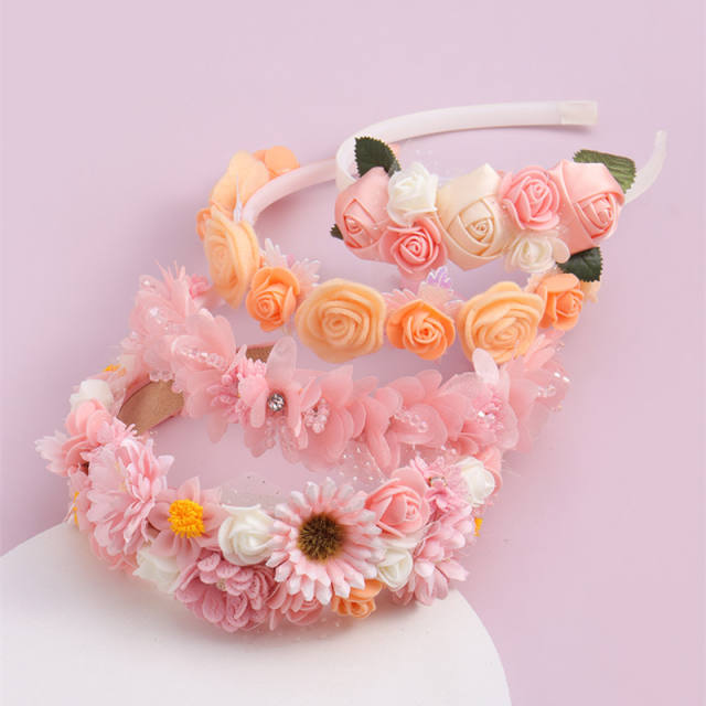 New design creative flower handband headband for kids