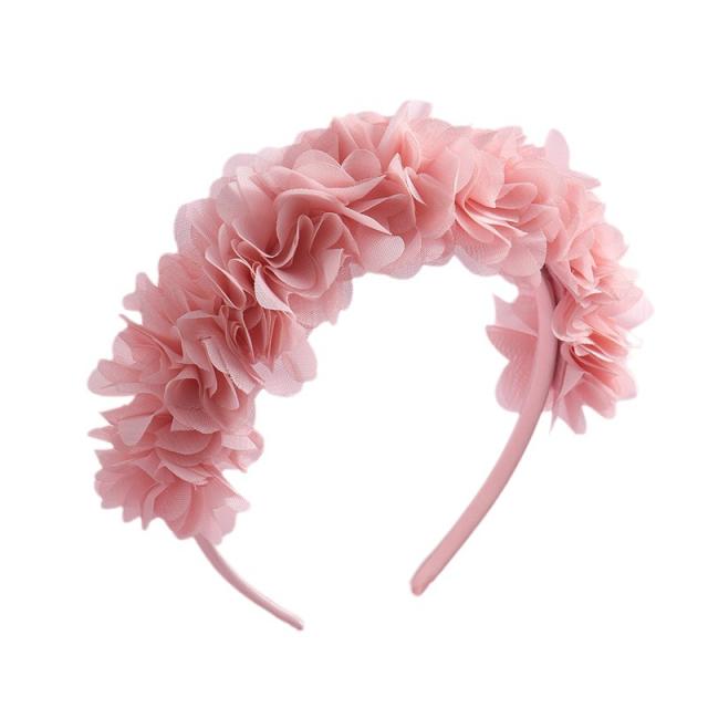 Creative pink color flower headband collection