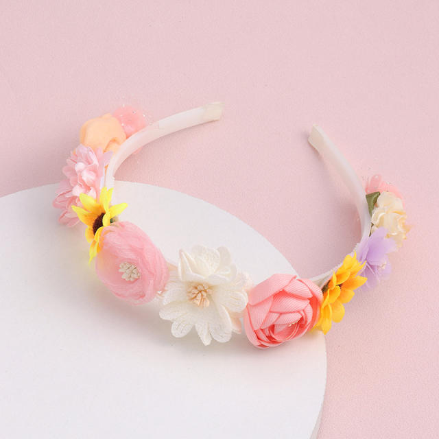 Creative spring summer flower headband for holiday beach