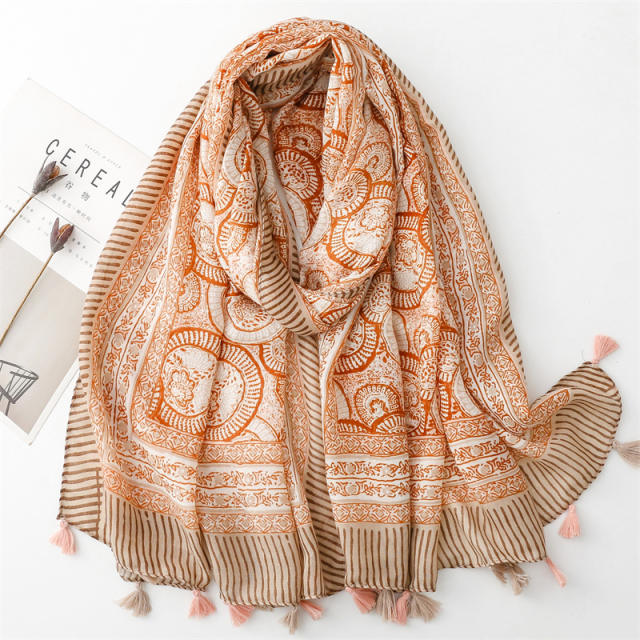 Spring summer vintage pattern fashion scarf