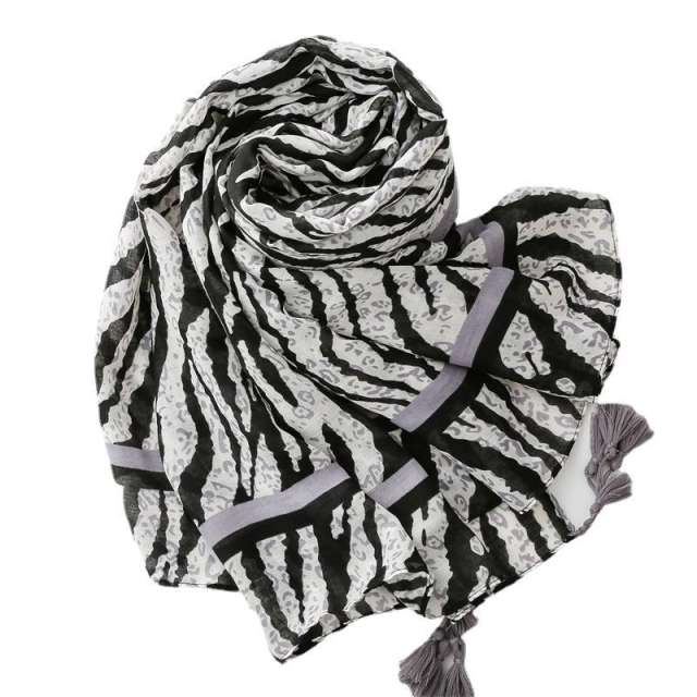 Spring summer classic zebra pattern fashion scarf