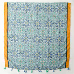 Hot sale fresh green color mix yellow color fashion scarf