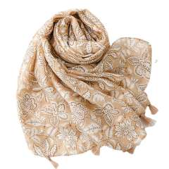 Spring summer pink yellow color fashion scarf