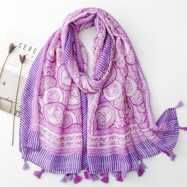 Spring summer vintage pattern fashion scarf