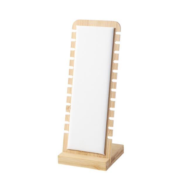 Hot sale multi layer velvet wood necklace display stand