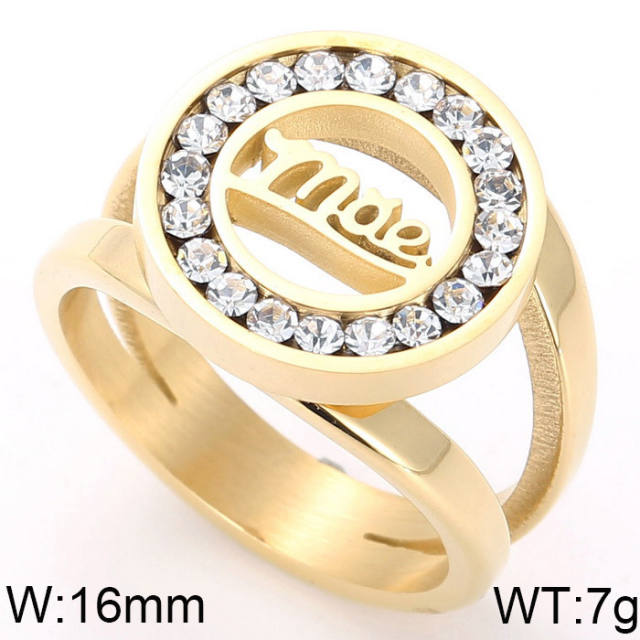 Personality mother's day gift stainless steel rings