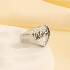 Personality mother's day gift stainless steel rings