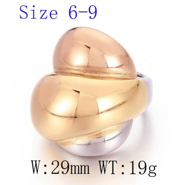 18KG chunky drop shape ball shape stainless steel finger rings collection