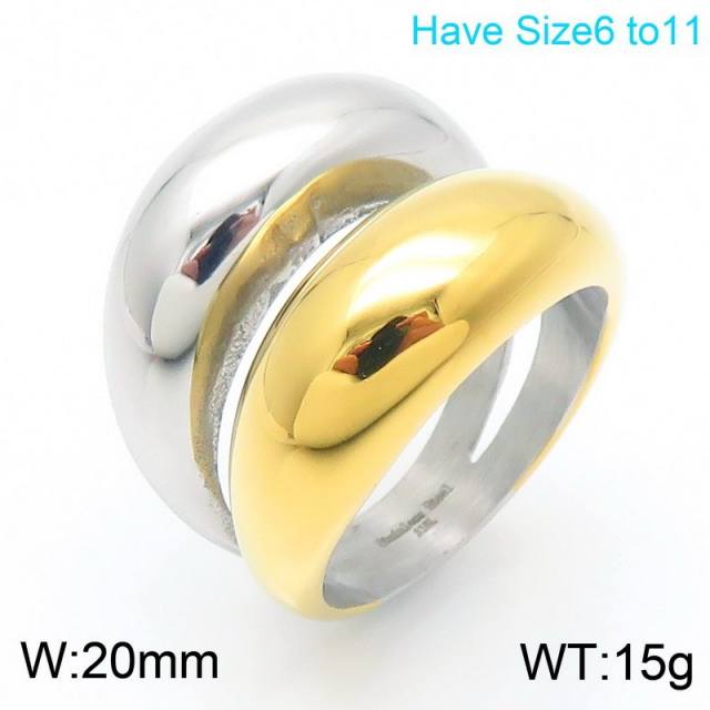 18KG chunky drop shape ball shape stainless steel finger rings collection
