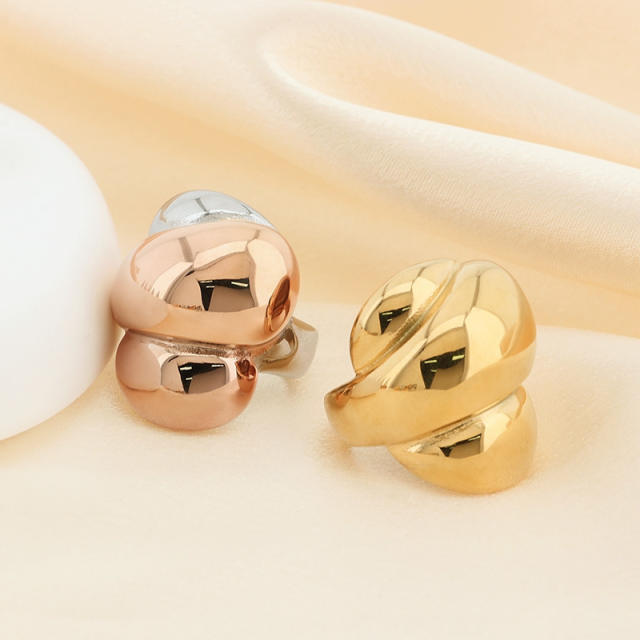 18KG chunky drop design stainless steel finger rings