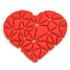 Cute cartoon heart shape PVC material shoes accessory