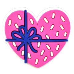 Cute cartoon heart shape PVC material shoes accessory