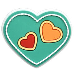 Cute cartoon heart shape PVC material shoes accessory