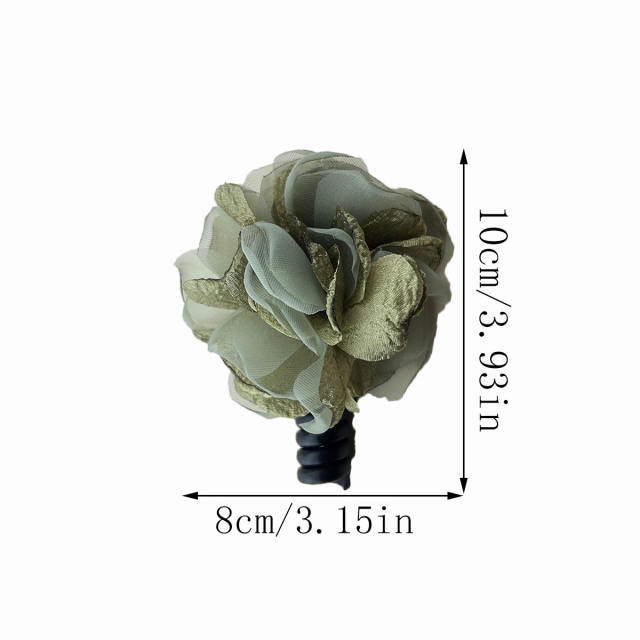 New design fabric flower sprial hair ties for women