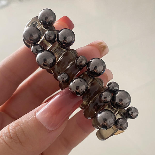 Korean fashion imitation pearl bead hair ties