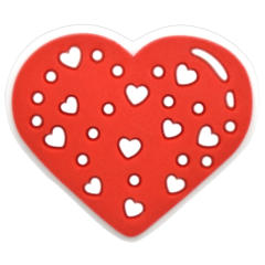 Cute cartoon heart shape PVC material shoes accessory