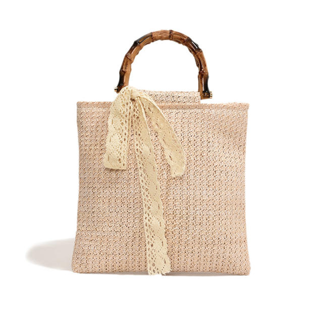 Summer straw design women beach bag