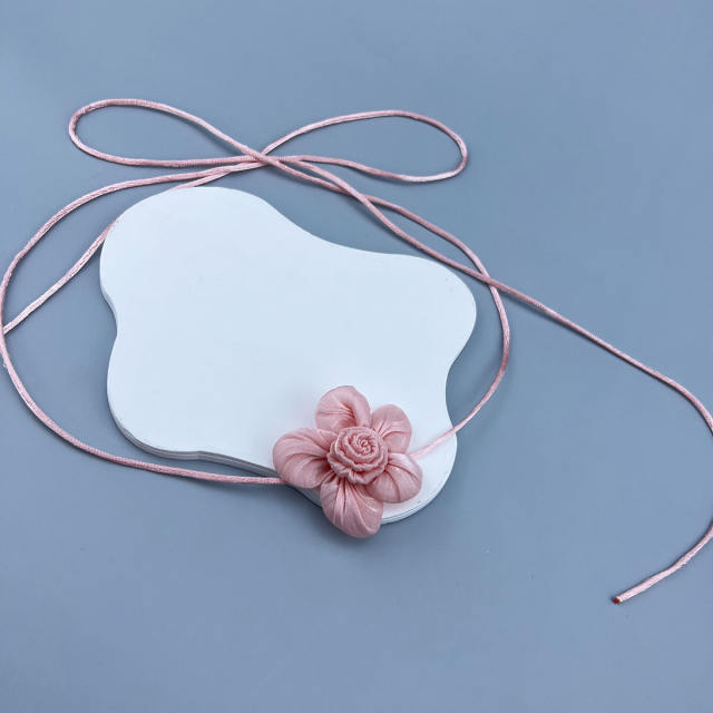Creative elegant fabric flower choker necklace for women