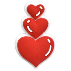 Cute cartoon heart shape PVC material shoes accessory