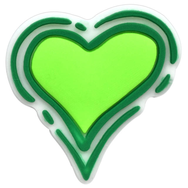 Cute cartoon heart shape PVC material shoes accessory