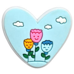 Cute cartoon heart shape PVC material shoes accessory