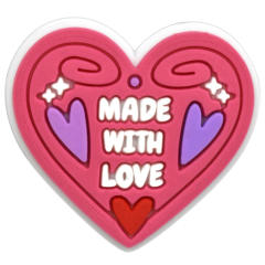 Cute cartoon heart shape PVC material shoes accessory