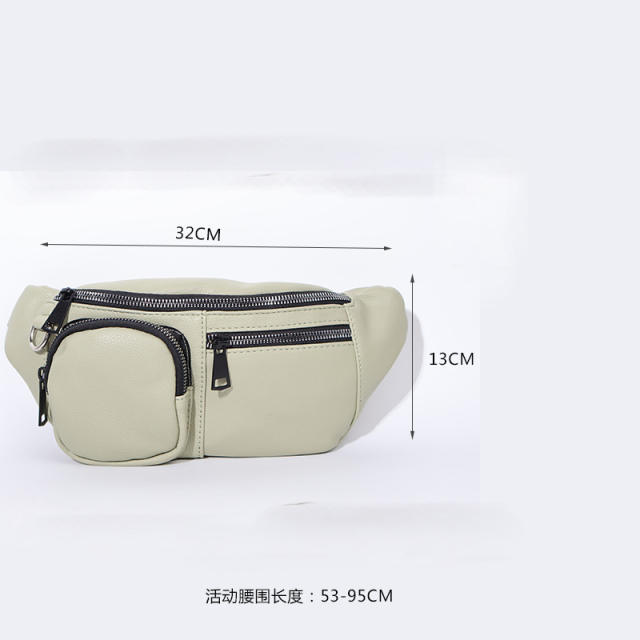 Summer color PU leather women men funny pack