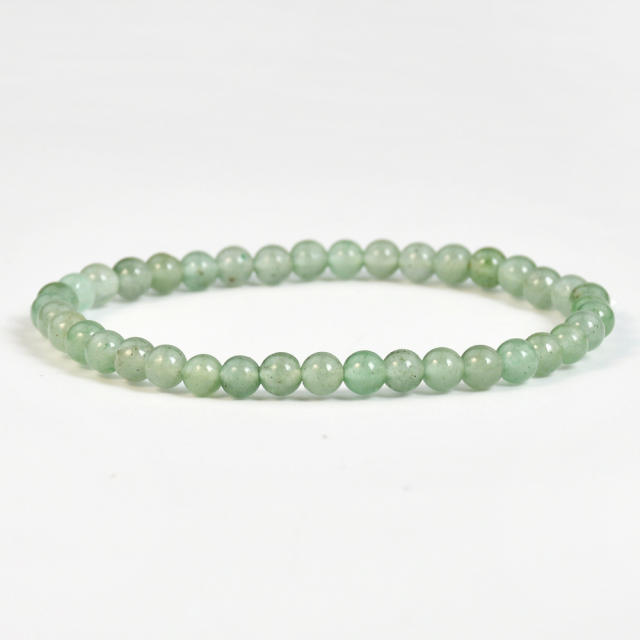 4mm natural stone beaded bracelet