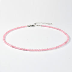 Spring summer natural stone beaded necklace