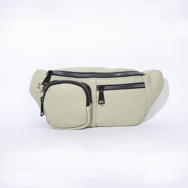 Summer color PU leather women men funny pack