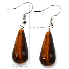 Vintage natural stone drop earrings
