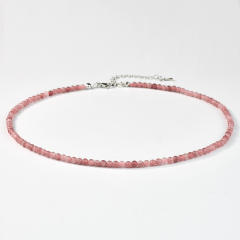 Spring summer natural stone beaded necklace