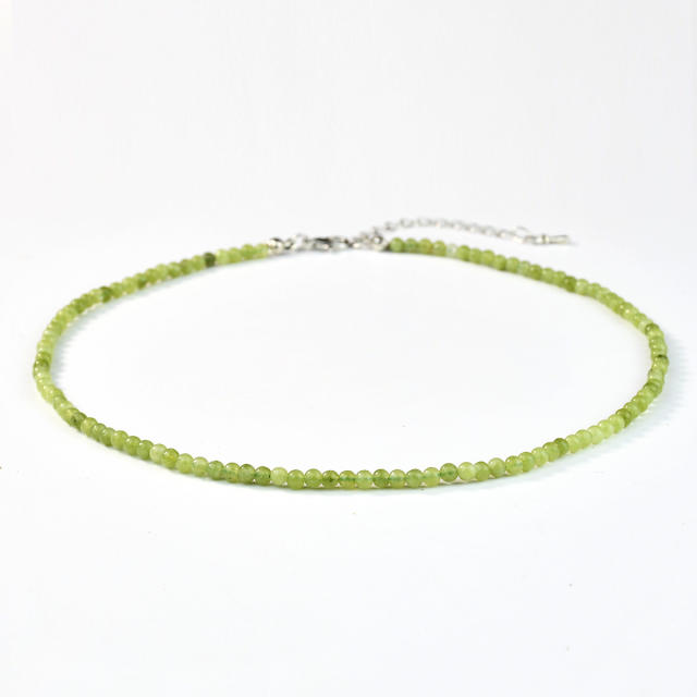 Spring summer natural stone beaded necklace