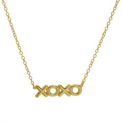 18KG copper chunky LOVE MAMA XOXO pendant necklace