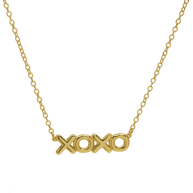 18KG copper chunky LOVE MAMA XOXO pendant necklace