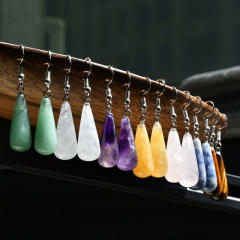 Vintage natural stone drop earrings