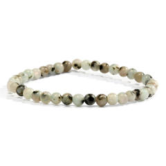 4mm natural stone beaded bracelet