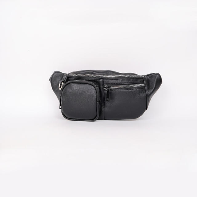 Summer color PU leather women men funny pack