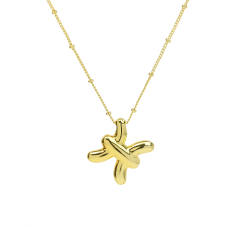 Chunky zodiac charm gold plated copper pendant necklace bubble necklace