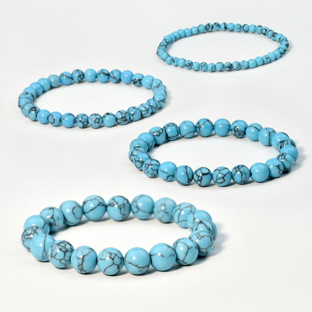 Boho turquoise beaded bracelet