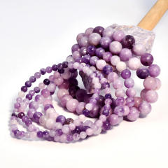 Spring summer amethyst beaded bracelet natural stone bracelet