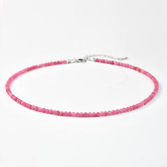 Spring summer natural stone beaded necklace