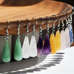 Vintage natural stone drop earrings