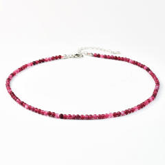 Spring summer natural stone beaded necklace