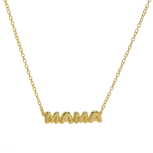 18KG copper chunky LOVE MAMA XOXO pendant necklace