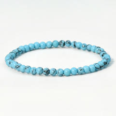 4mm natural stone beaded bracelet