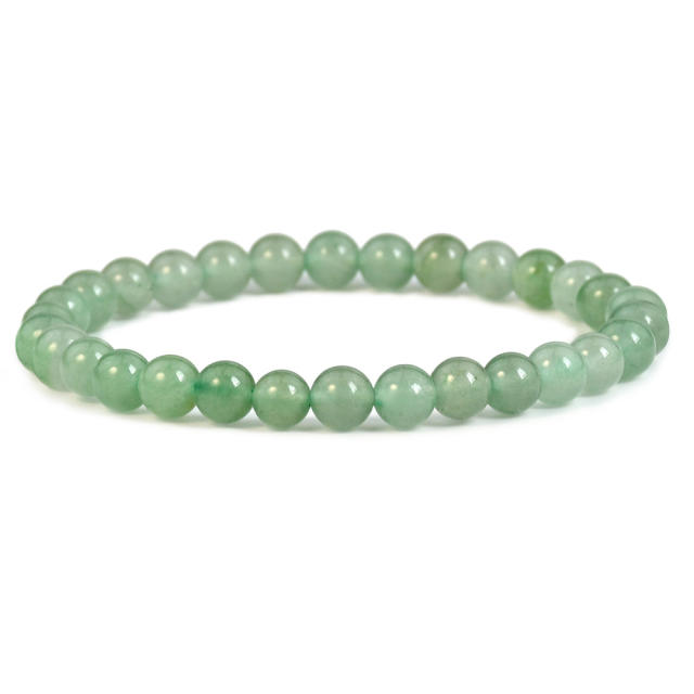 Natural stone green aventurine beaded bracelet