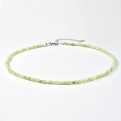 Spring summer natural stone beaded necklace
