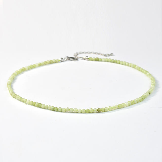 Spring summer natural stone beaded necklace