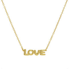 18KG copper chunky LOVE MAMA XOXO pendant necklace